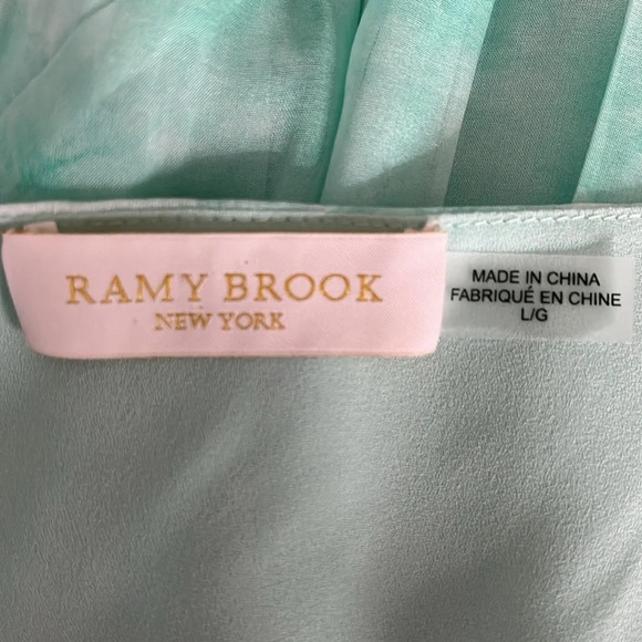 Ramy Brook Simone Silk Blend Tie Dye Flutter Sleeve Mini Dress - Size Large - Picture 5 of 7